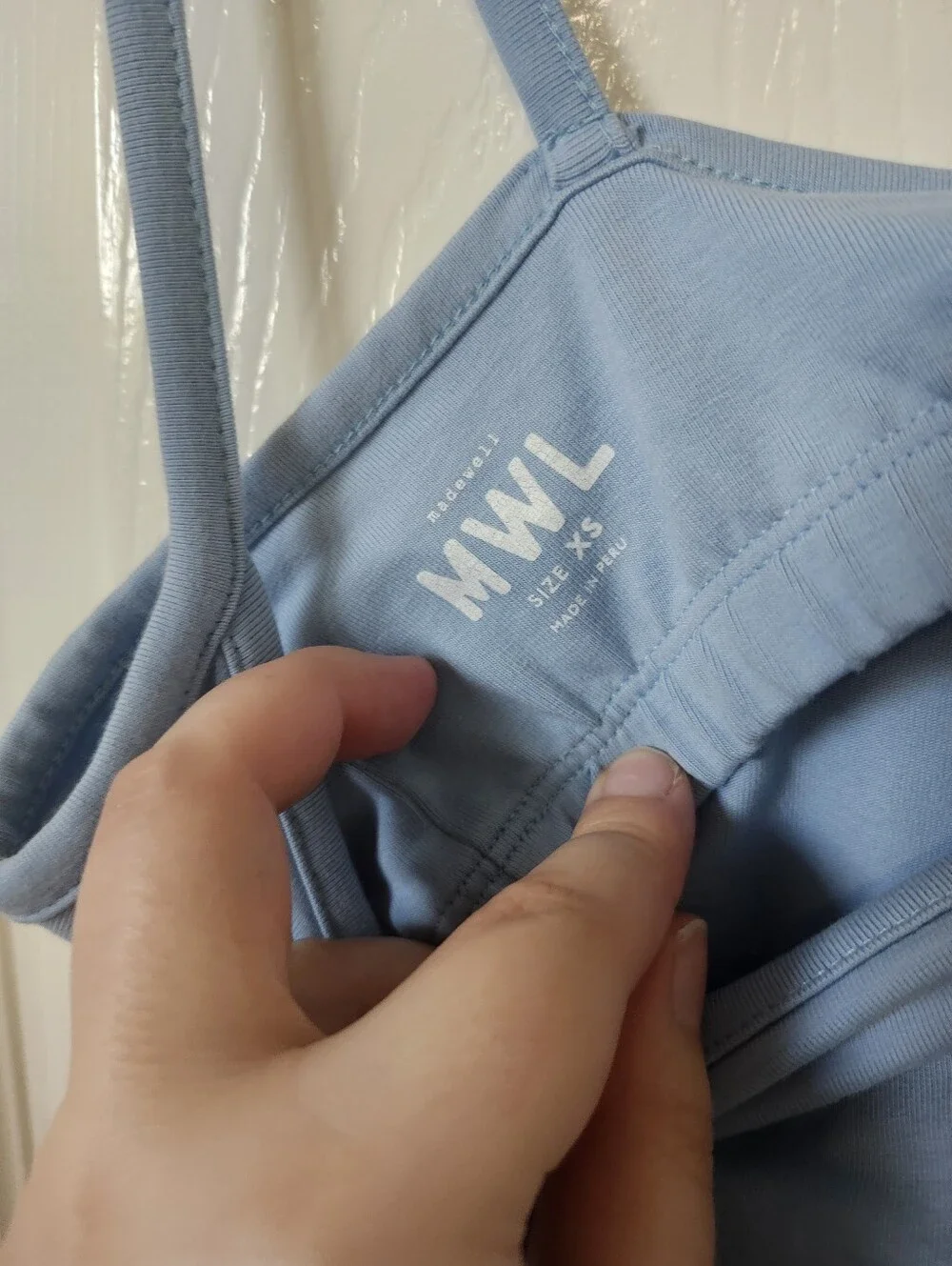 Madewell Light Blue Spaghetti-Strap Romper